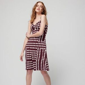 WHBM Matte Jersey Sweetheart Twist Front Dress